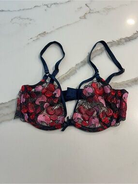 Fleur Du Mal Lace Balconette Bra 32 Underwire NWOT